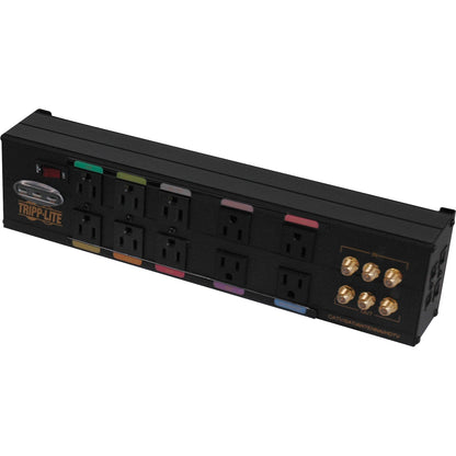 Tripp Lite Home Theater Isobar Surge Protector 10 Outlet RJ11 RJ45 Coax