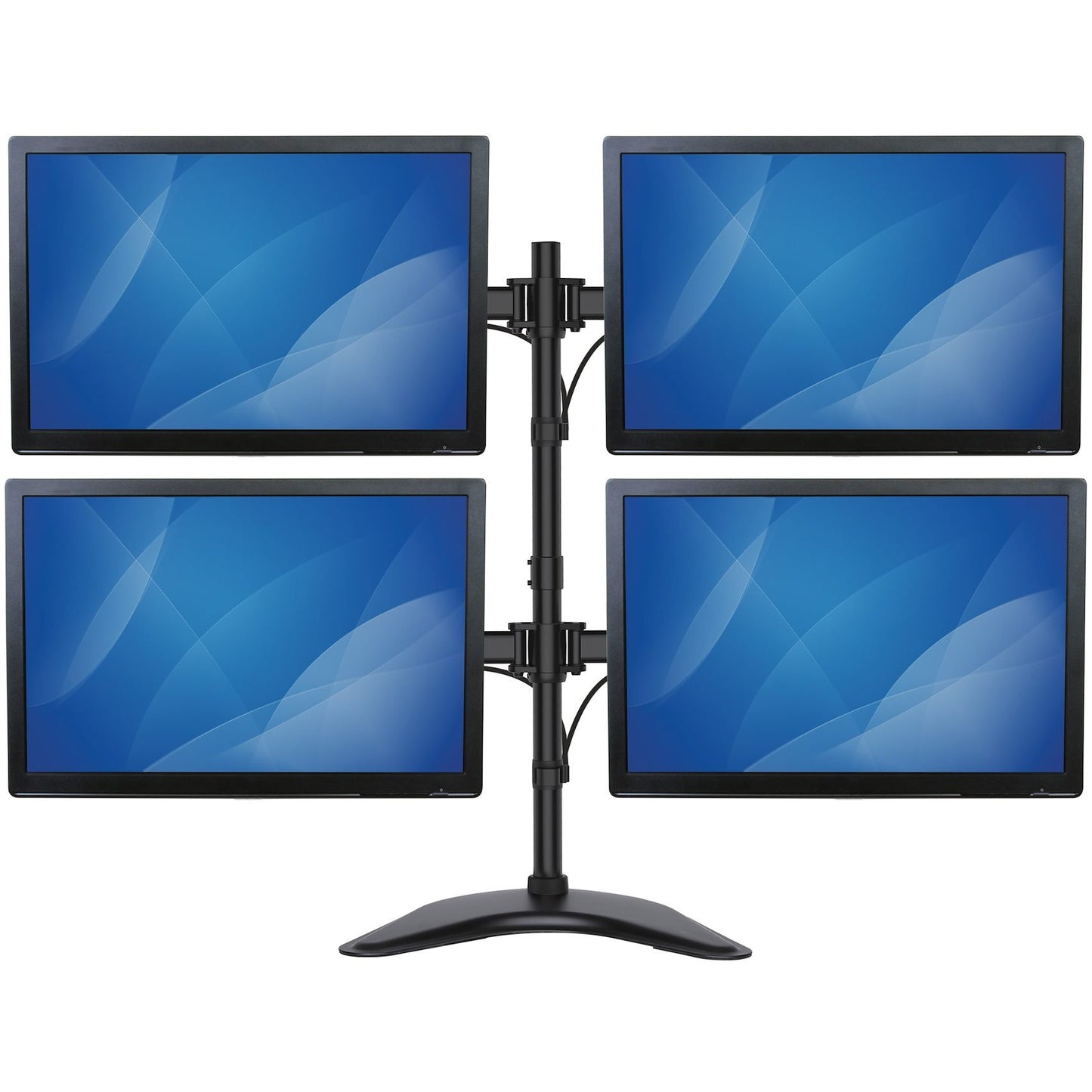 StarTech.com Quad Monitor Stand - Crossbar - Steel - Monitors up to 27"- Vesa Monitor - Computer Monitor Stand - Monitor Arm
