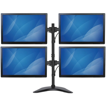 StarTech.com Quad Monitor Stand - Crossbar - Steel - Monitors up to 27"- Vesa Monitor - Computer Monitor Stand - Monitor Arm