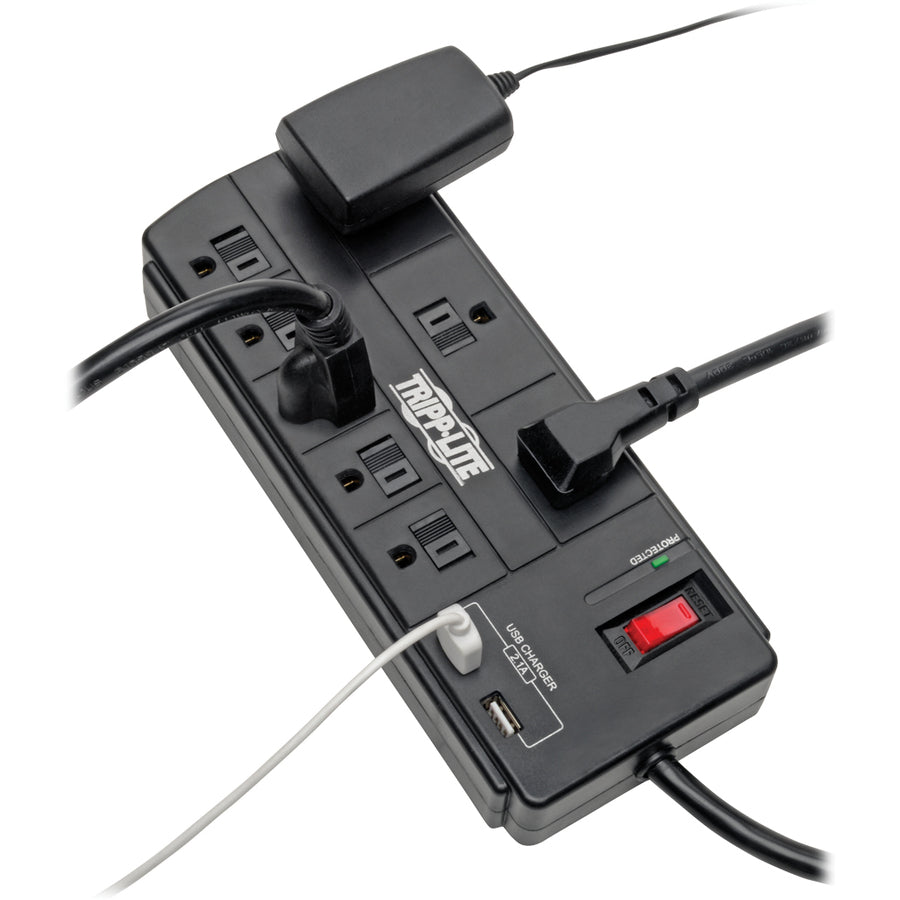 Tripp Lite Surge Protector Power Strip 8-Outlet 2 USB Charging Ports 8ft Cord