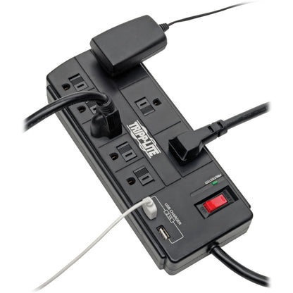 Tripp Lite Surge Protector Power Strip 8-Outlet 2 USB Charging Ports 8ft Cord