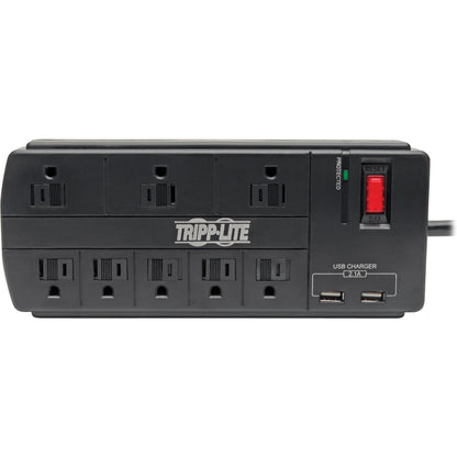Tripp Lite Surge Protector Power Strip 8-Outlet 2 USB Charging Ports 8ft Cord