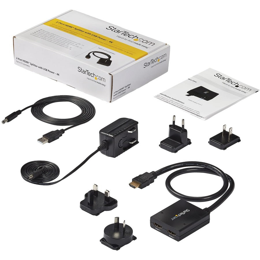 StarTech.com HDMI Splitter 1 In 2 Out - 4k 30Hz - 2 Port - Supports 3D –  Natix