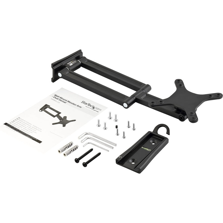 StarTech.com Wall Mount Monitor Arm - Dual Swivel - Supports 13'' to 34'' Monitors - VESA Mount - TV Wall Mount - TV Mount