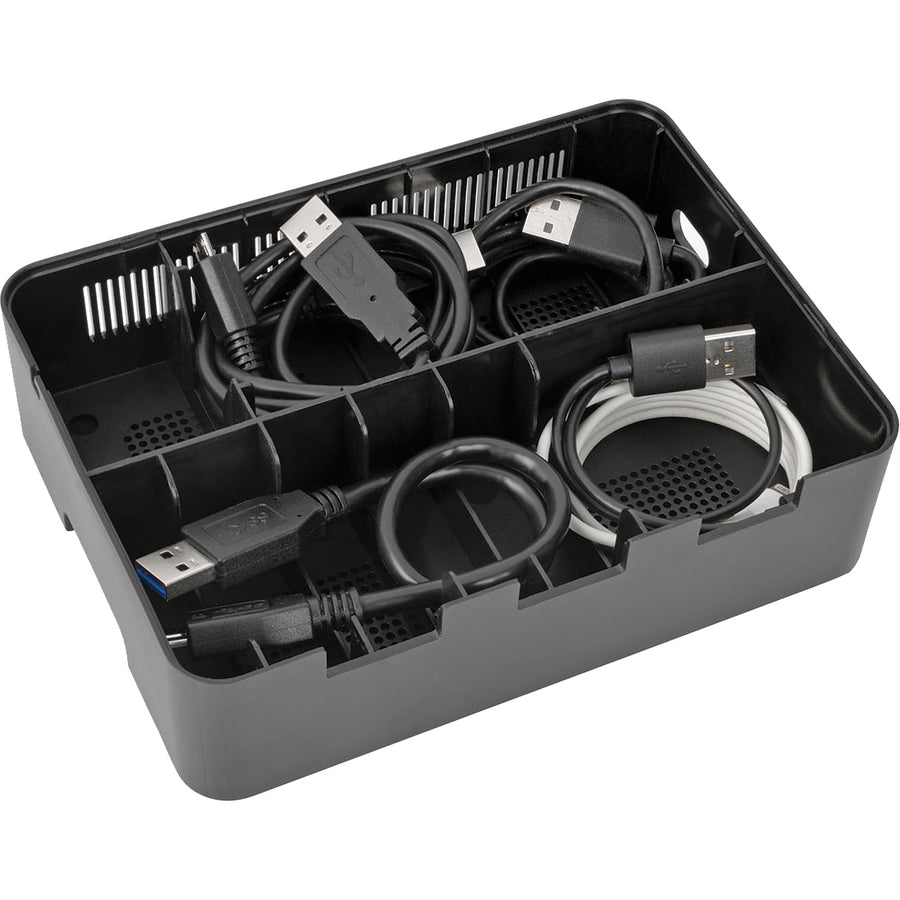 Tripp Lite 7-Port USB Charging Station Hub Quick Charge 3.0, USB-C, Storage