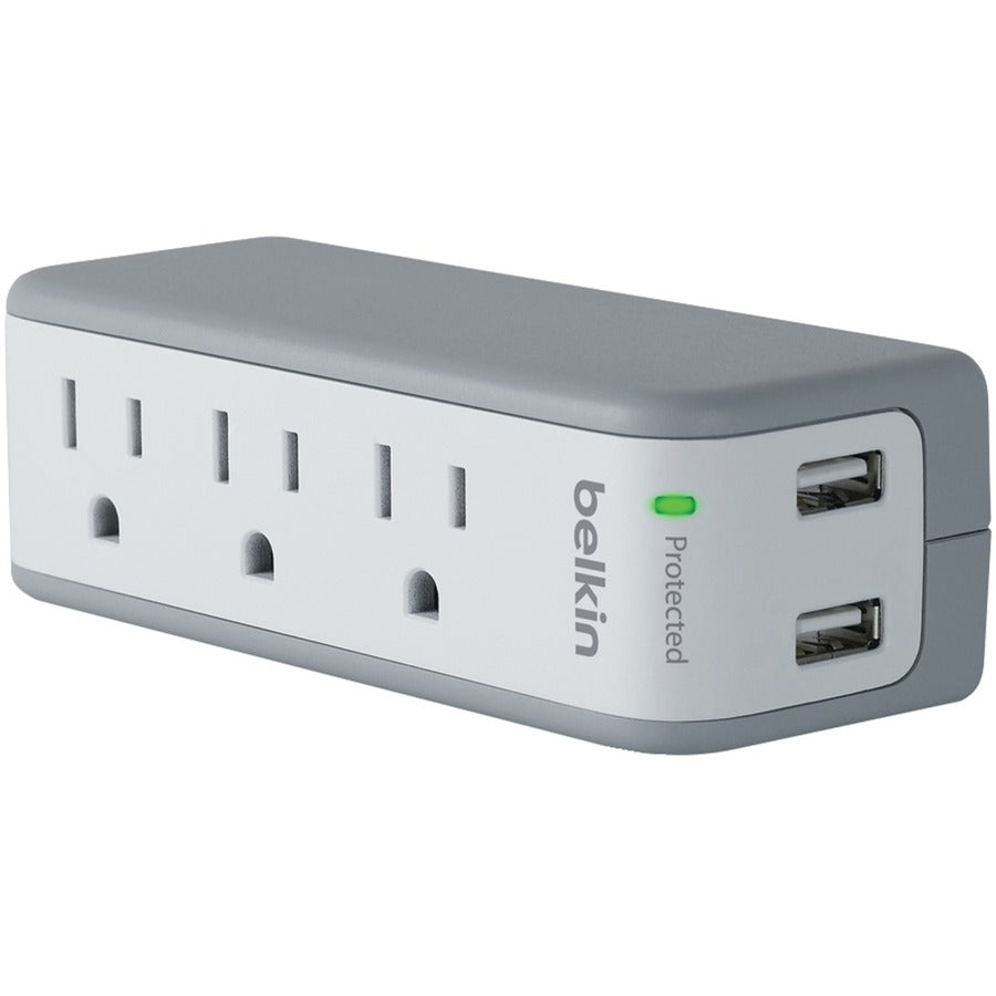 Belkin 3-Outlet Mini Surge Protector with USB Ports (2.1 AMP)