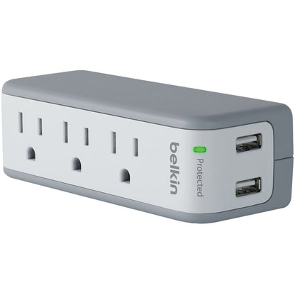 Belkin 3-Outlet Mini Surge Protector with USB Ports (2.1 AMP)