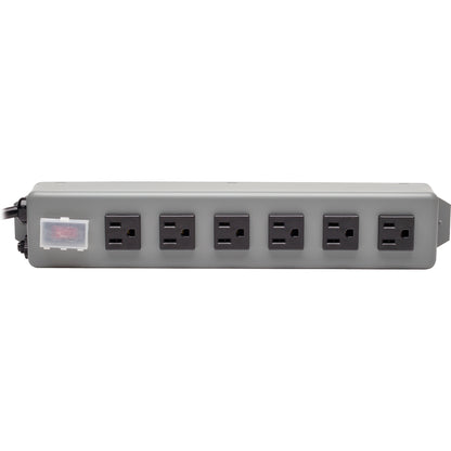 Tripp Lite Waber Power Strip Metal 5-15R 6 Outlet 5-15P 6' Cord