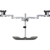 StarTech.com Dual Monitor Stand - Ergonomic Desktop Monitor Stand for up to 32 inch VESA Displays - Free-Standing Adjustable Mount -Silver