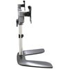 StarTech.com Dual Monitor Stand - Ergonomic Desktop Monitor Stand for up to 32 inch VESA Displays - Free-Standing Adjustable Mount -Silver