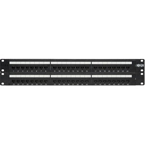 Tripp Lite 48-Port Cat6 Cat5 Patch Panel Rackmount 110 Punch Down RJ45 Ethernet 1URM 568B
