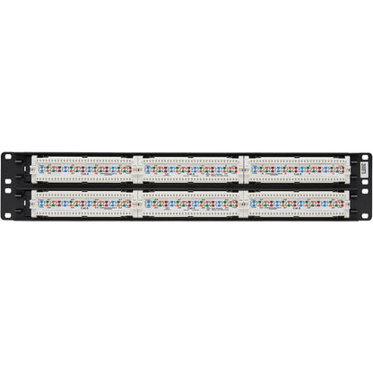 Tripp Lite 48-Port Cat6 Cat5 Patch Panel Rackmount 110 Punch Down RJ45 Ethernet 1URM 568B