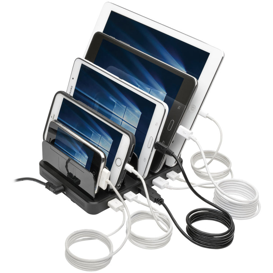Tripp Lite 5-Port USB Fast Charging Station Hub/ Device Organizer 12V4A 48W