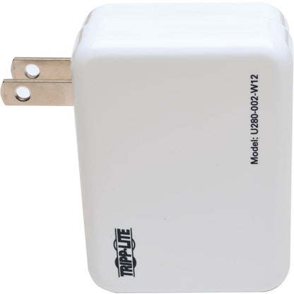 Tripp Lite Dual Port USB Tablet Phone Wall Travel Charger 5V / 1.0/2.4A