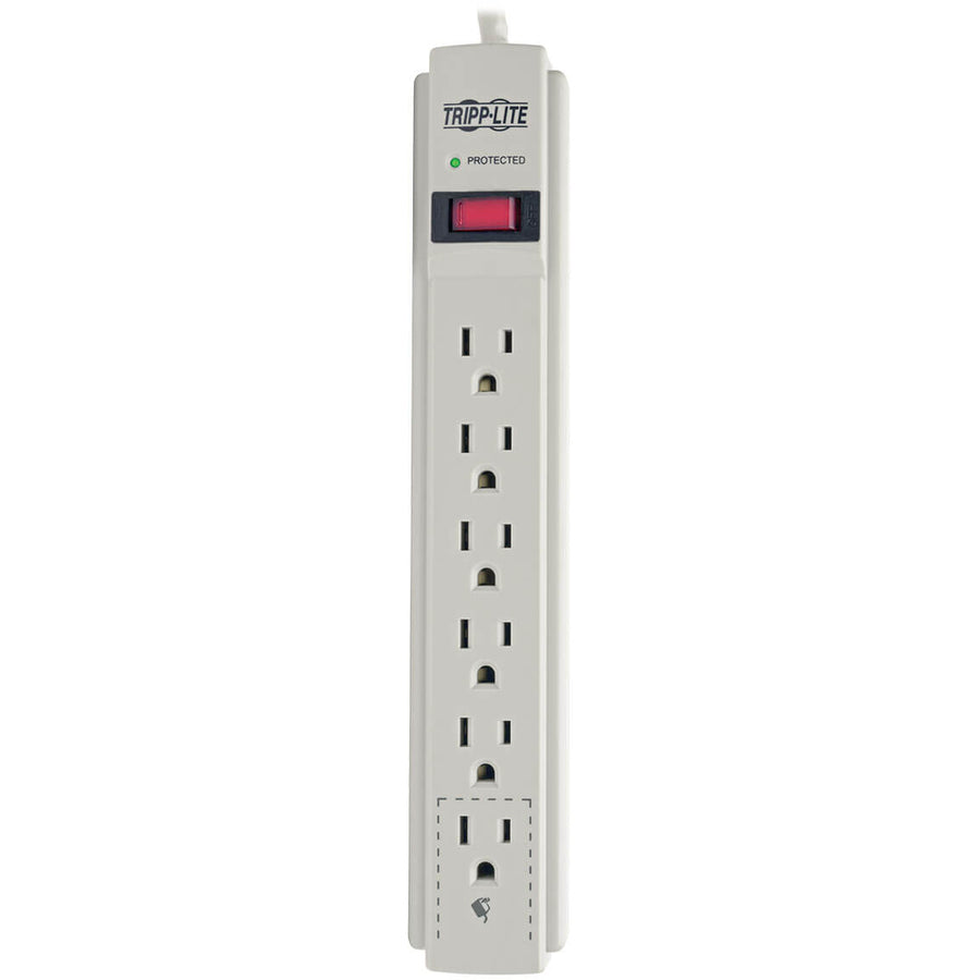 Tripp Lite Surge Protector Power Strip 120V 6 Outlet 8' Cord 990 Joule Flat Plug