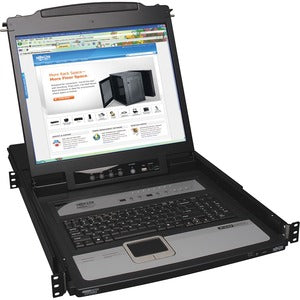 Tripp Lite 8-Port Rack Console KVM Switch built in IP w/ 19" LCD 1U
