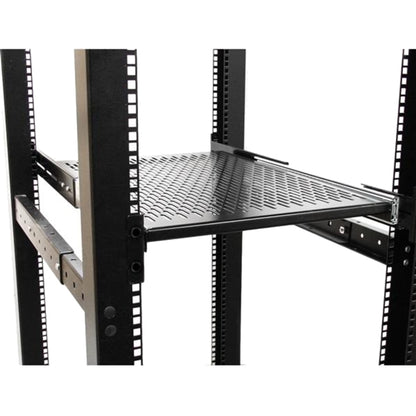 StarTech.com 2U Adjustable Mounting Depth Vented Sliding Rack Mount Shelf - 50lbs / 22.7kg