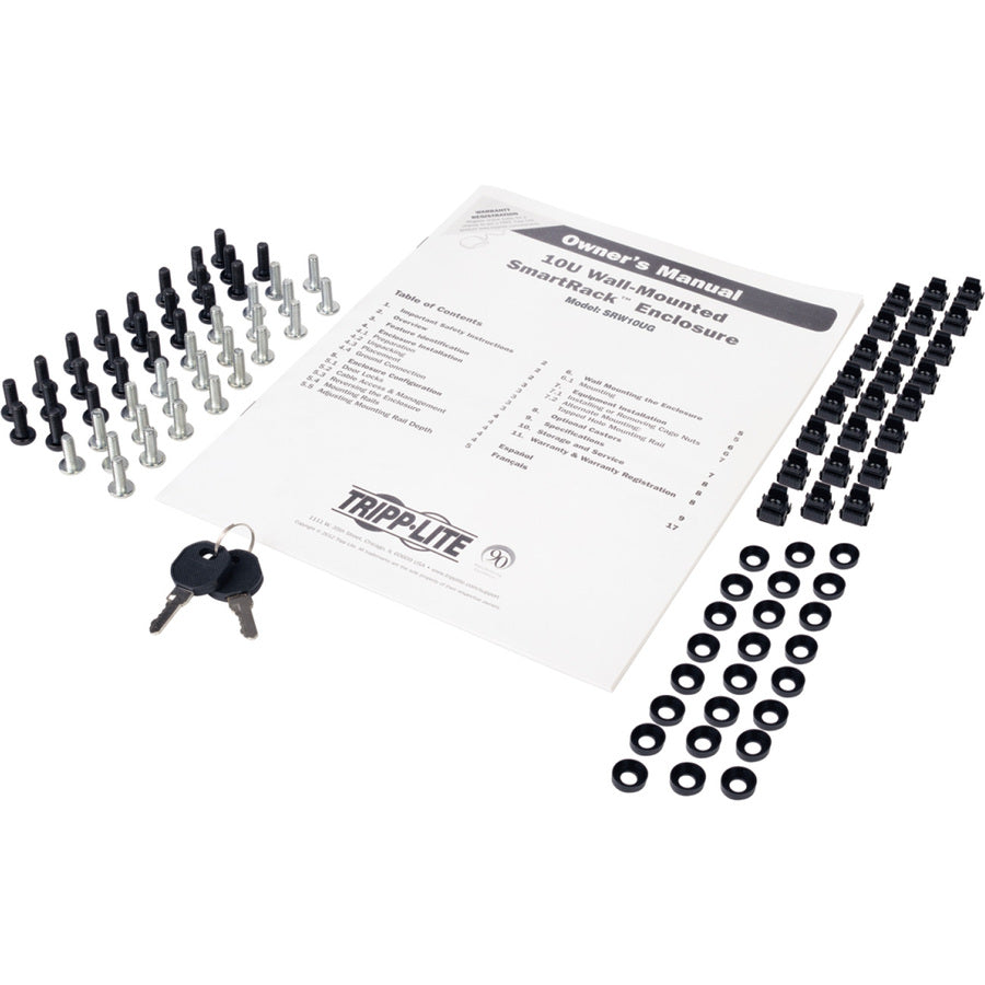 Tripp Lite 10U Wall Mount Rack Enclosure Server Cabinet w/Swinging Door Acrylic Window