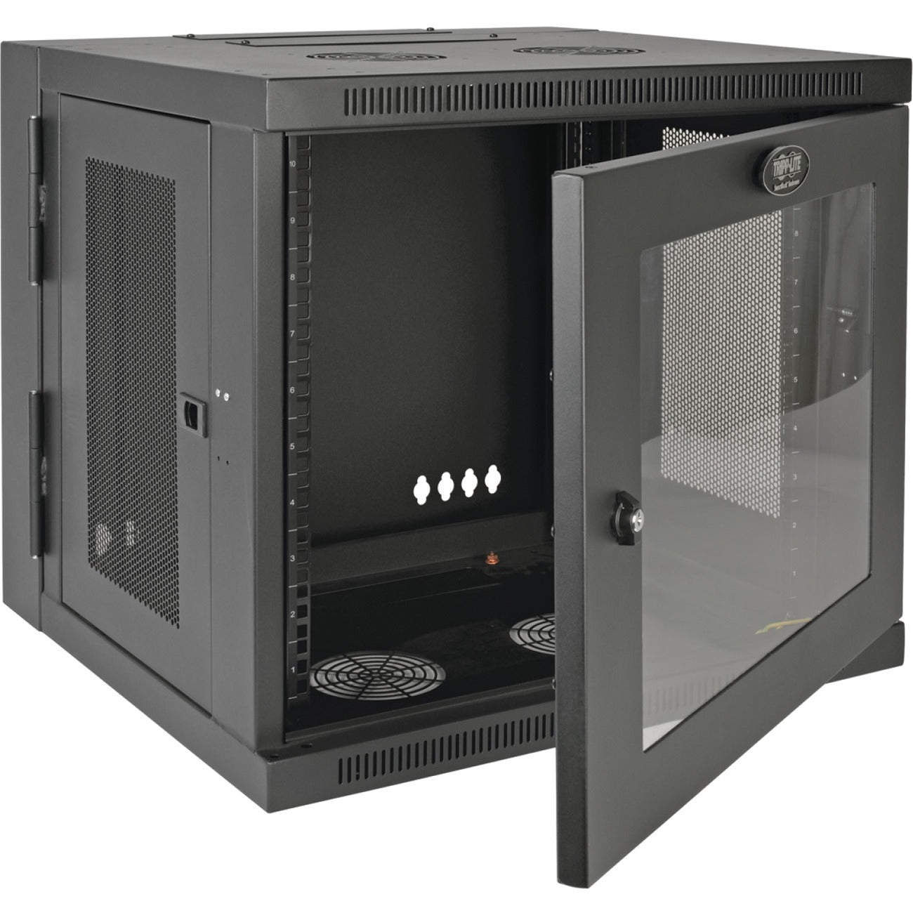 Tripp Lite 10U Wall Mount Rack Enclosure Server Cabinet w/Swinging Door Acrylic Window