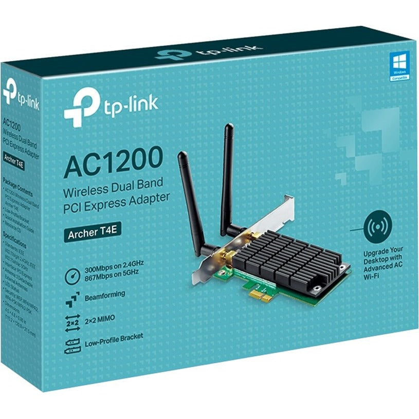 TP-Link Archer T4E IEEE 802.11ac Wi-Fi Adapter for Desktop Computer