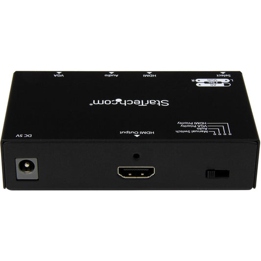 StarTech.com 2x1 HDMI + VGA to HDMI Converter Switch w/ Automatic and Priority Switching - 1080p