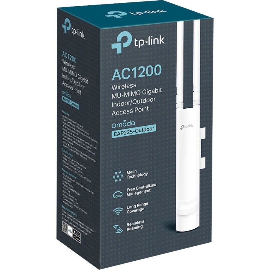 TP-Link EAP225-Outdoor Dual Band IEEE 802.11ac 1.17 Gbit/s Wireless Access Point - Outdoor