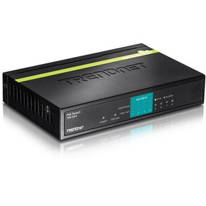 TRENDnet 8-Port 10/100Mbps PoE Switch, 4 x 10/100 Ports, 4 x 10/100 PoE Ports, 30W PoE Power Budget, 1.6 Gbps Switching Capacity, 802.3af, Lifetime Protection, Black, TPE-S44