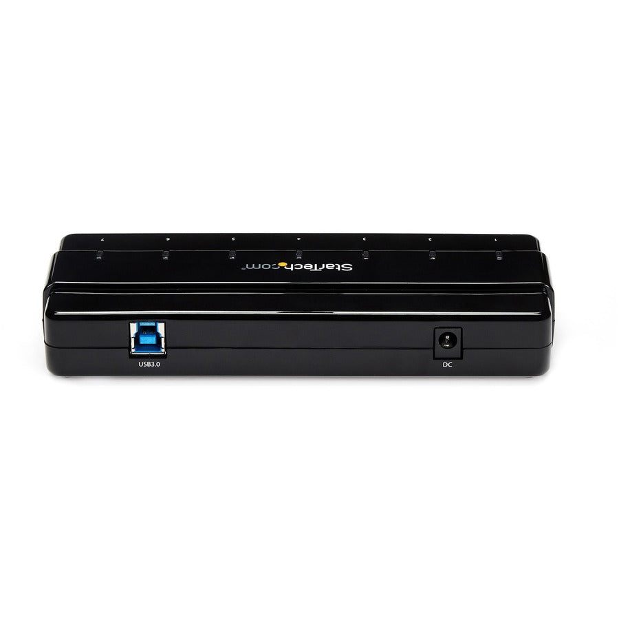 StarTech.com 7 Port SuperSpeed USB 3.0 Hub - Desktop USB Hub with Power Adapter - Black