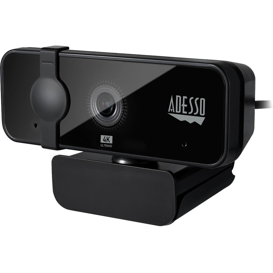Adesso CyberTrack H6 4K Ultra HD Webcam - 8 Megapixel - 30 fps - USB 2.0 - Fixed Focus - Tripod mount - Privacy shutter