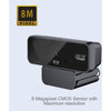 Adesso CyberTrack H6 4K Ultra HD Webcam - 8 Megapixel - 30 fps - USB 2.0 - Fixed Focus - Tripod mount - Privacy shutter