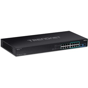 TRENDnet TPE-BG182g, 18-Port Gigabit 470W PoE++ Switch with 8 x 95W PoE++ Ports, 8 x 30W PoE+ Ports, 2 Gigabit SFP Slots,470W PoE Budget, 1U 19" Rack Mountable