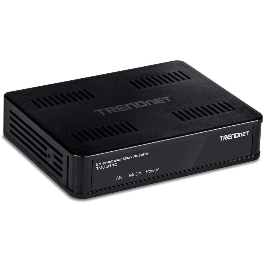 TRENDnet Ethernet Over Coax Adapter,(2-Pack), Backward Compatible with MoCA 2.0, Gigabit LAN Port, Supports Net Throughput Up to 1Gbps, Supports Up to 16 Nodes on One Network, Black, TMO-311C2K