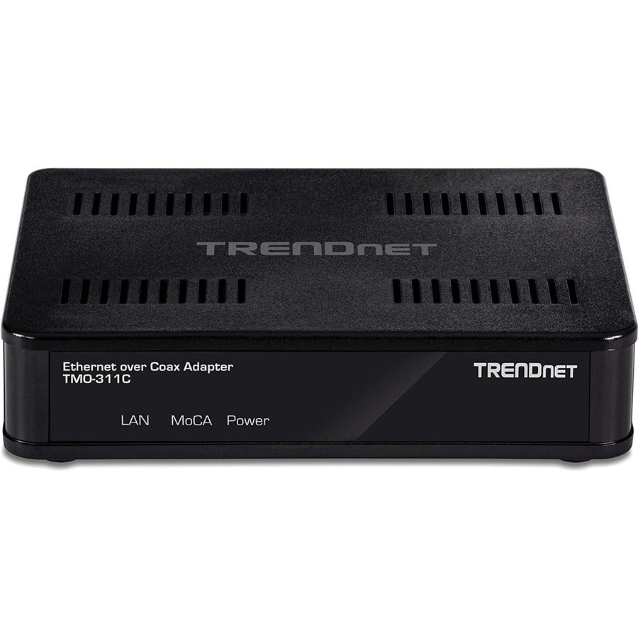TRENDnet Ethernet Over Coax Adapter,(2-Pack), Backward Compatible with MoCA 2.0, Gigabit LAN Port, Supports Net Throughput Up to 1Gbps, Supports Up to 16 Nodes on One Network, Black, TMO-311C2K