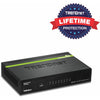 TRENDnet 8-Port Unmanaged Gigabit GREENnet Desktop Metal Switch, Fanless, 16Gbps Switching Capacity, Plug & Play, Network Ethernet Switch, Lifetime Protection, Black, TEG-S80G