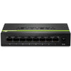 TRENDnet 8-Port Unmanaged Gigabit GREENnet Desktop Metal Switch, Fanless, 16Gbps Switching Capacity, Plug & Play, Network Ethernet Switch, Lifetime Protection, Black, TEG-S80G