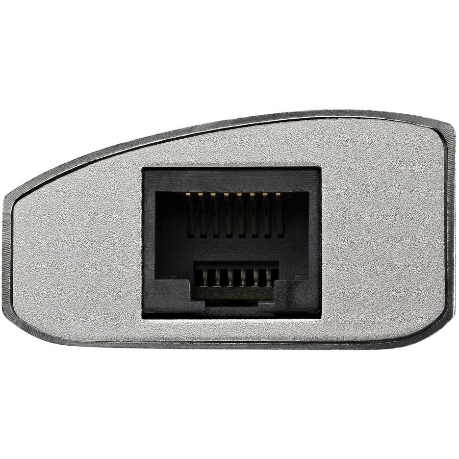 StarTech.com 3 Port Portable USB 3.0 Hub plus Gigabit Ethernet - Built-In Cable - Aluminum USB Hub with GbE Adapter