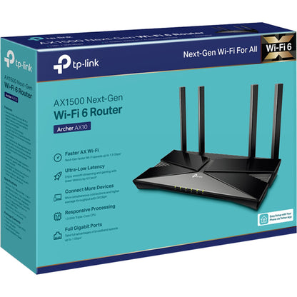 TP-Link Archer AX10 Wi-Fi 6 IEEE 802.11ax Ethernet Wireless Router