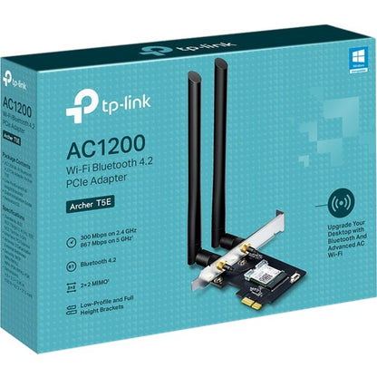TP-Link Archer T5E IEEE 802.11ac Bluetooth 4.2 Wi-Fi/Bluetooth Combo Adapter for Desktop Computer