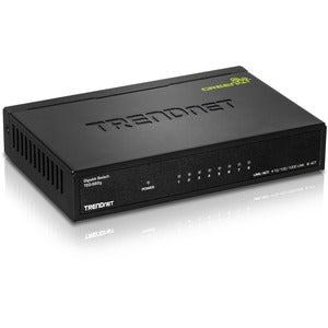 TRENDnet 8-Port Gigabit GREENnet Switch, Ethernet Network Switch, 8 x 10-100-1000 Mbps Gigabit Ethernet Ports, 16 Gbps Switching Capacity, Metal, Lifetime Protection, Black, TEG-S82G