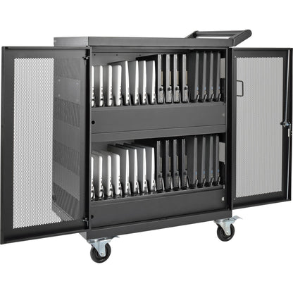 Tripp Lite 32-Port AC Charging Cart Storage Station Chromebook Laptop Tablet