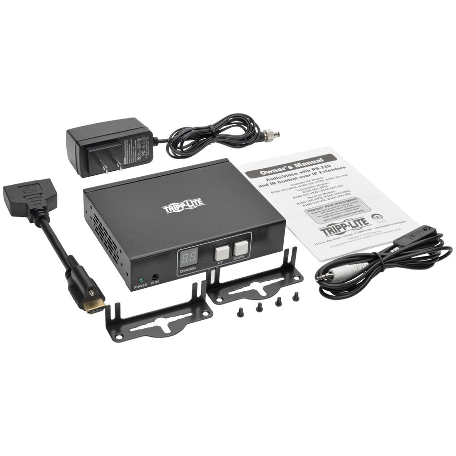 Tripp Lite HDMI A/V w RS-232 Serial, IR Control over IP Receiver 1080p 60hz