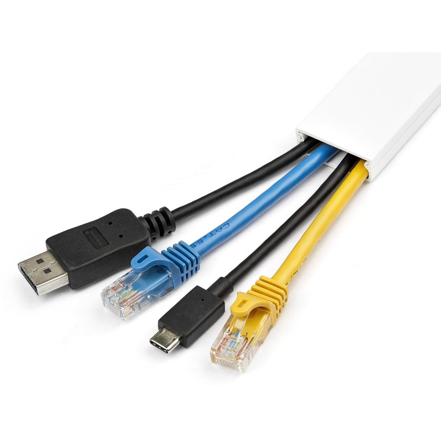 StarTech.com Cable Management Raceway w/Adhesive Tape and Cover 1-1/4"(32mm)W x 3/8"(11mm)H, 3ft(1m) length, Network Cord Hider, UL Listed