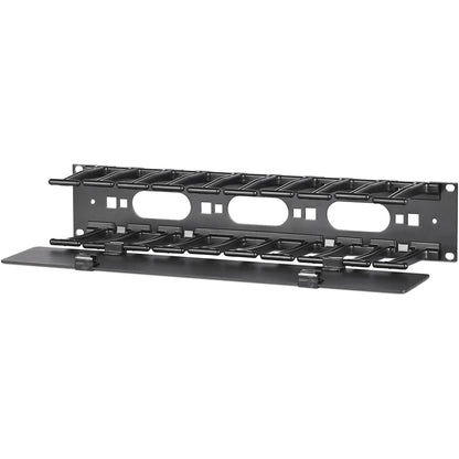 APC by Schneider Electric Horizontal Cable Manager, 2U x 4" Deep, Single-Sided with Cover
