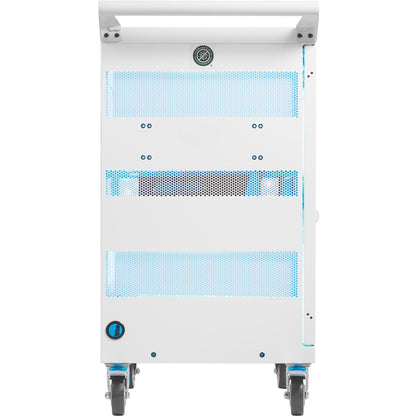 Tripp Lite Safe-IT UV Sanitizing Charging Cart 32-Port USB Antimicrobial for iPad and Android Tablet White