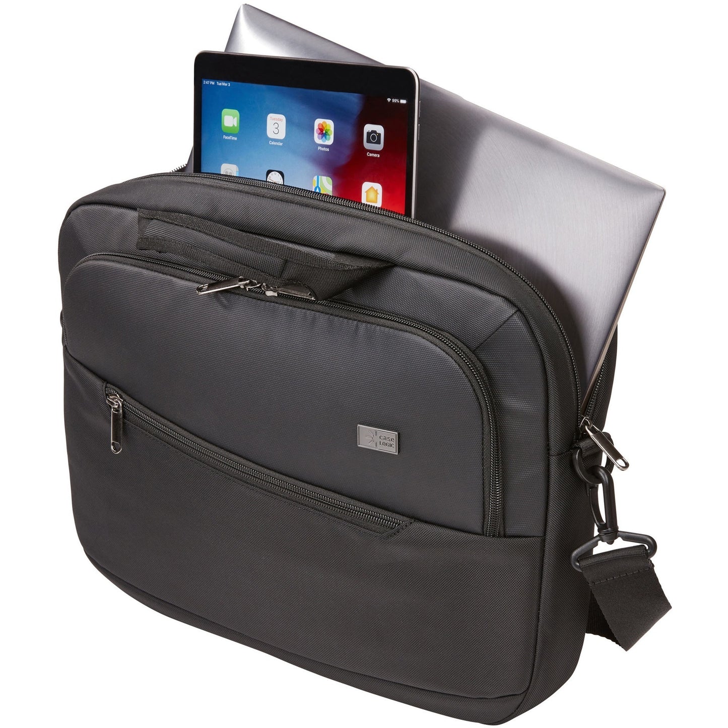 Case Logic Propel Carrying Case (Attach&eacute;) for 12" to 15.6" Notebook - Black