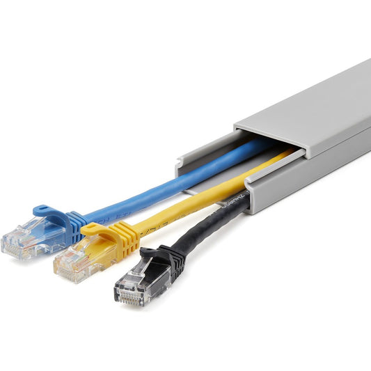 StarTech.com Cable Management Raceway with Cover 1-1/2"(38mm)W x 5/8"(16mm)H, 6.5ft(2m) length, Network/Power Cord Hider Kit, UL Listed