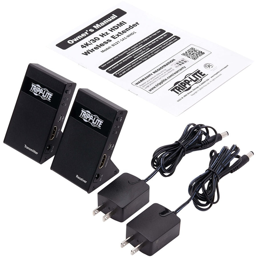 Tripp Lite Wireless HDMI Extender 4K @ 30Hz Zero Latency 7.1 Audio HDCP 2.2