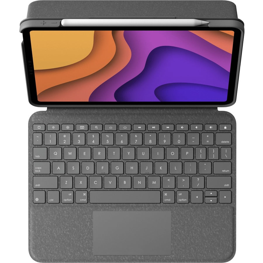 Logitech Folio Touch Keyboard/Cover Case (Folio) Apple, Logitech iPad Air (4th Generation) Tablet - Oxford Gray