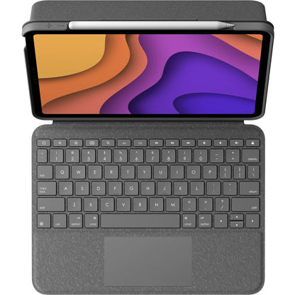 Logitech Folio Touch Keyboard/Cover Case (Folio) Apple, Logitech iPad Air (4th Generation) Tablet - Oxford Gray