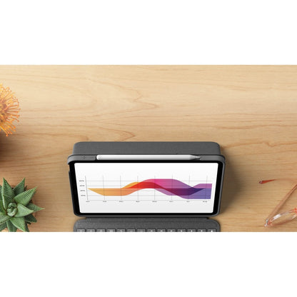 Logitech Folio Touch Keyboard/Cover Case (Folio) Apple, Logitech iPad Air (4th Generation) Tablet - Oxford Gray
